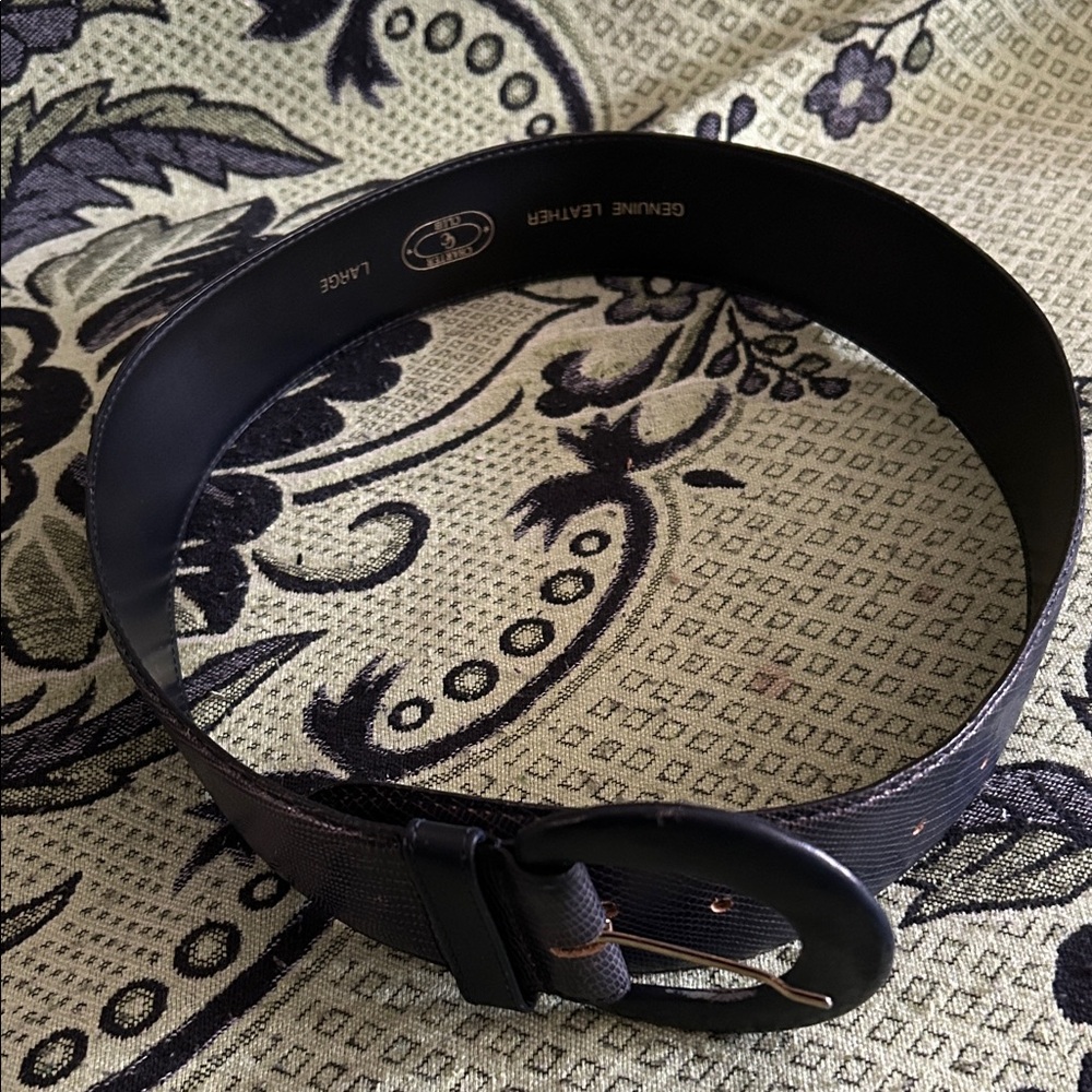 Charter Club Black Leather women’s Belt